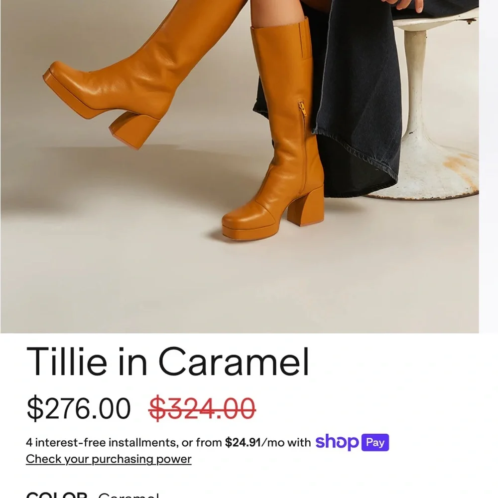 Tillie boots in Carmel from Charlotte Stone - size 9 - Picture 4 of 5